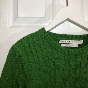 Tommy Hilfiger | Green cable knit sweater